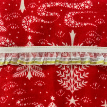 Load image into Gallery viewer, Flannel Dog Bandana: Christmas Tree Dog Bandana with Lace
