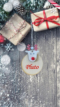 Load image into Gallery viewer, Hand-painted Christmas Ornaments: Personalised Reindeer Ornaments