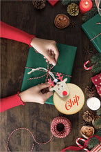 Load image into Gallery viewer, Hand-painted Christmas Ornaments: Personalised Reindeer Ornaments