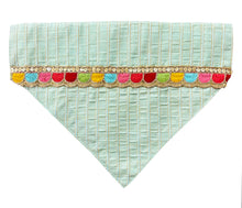 Load image into Gallery viewer, Traditional Dog Bandana: Bandana with Gota for Festivals and Weddings (Green)