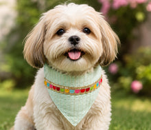 Load image into Gallery viewer, Traditional Dog Bandana: Bandana with Gota for Festivals and Weddings (Green)
