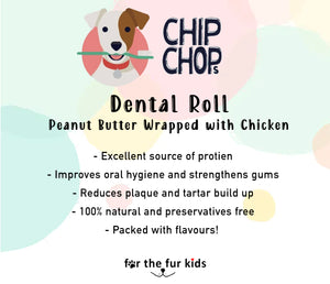 Chicken Peanut Butter Dental Roll Dog Treats