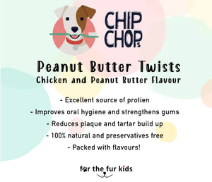 Chicken Peanut Butter Twists Dental Dog Treats