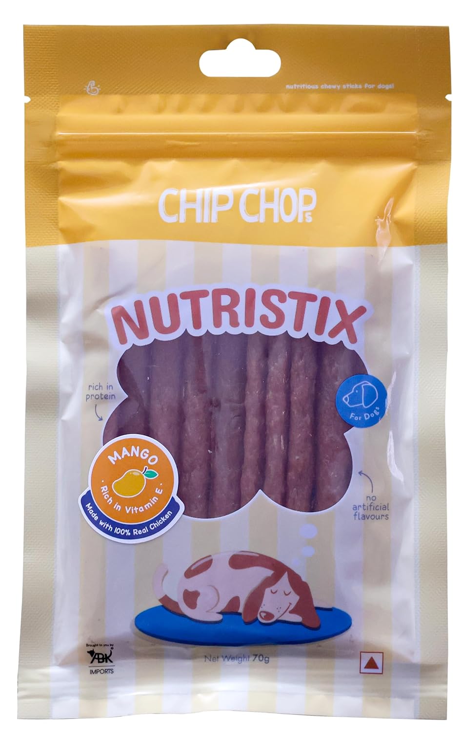 Chip Chops Nutristix Dog Treats: Chicken Mango (70 grams)