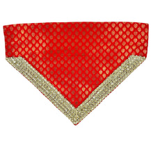 Load image into Gallery viewer, For The Fur Kids Traditional Dog Bandana with Lace for Diwali, Weddings and Special Occasions