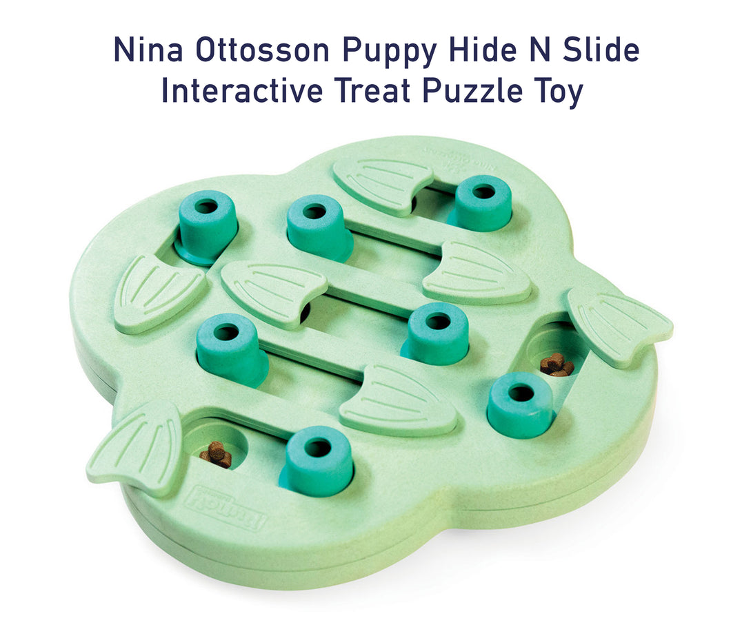 Nina Ottosson Puppy Hide n Slide Interactive Treat Puzzle Toy: Dog Interactive Game (Level 2)