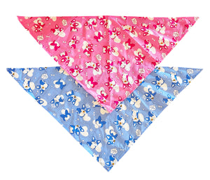 Cute Summer Dogs Scarf (Blue) - Free Size/ Wrap Around Dog Bandana