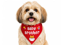 Load image into Gallery viewer, Baby Brother Dog Bandana for Rakhi, Baby Shower and Gifting (Red)