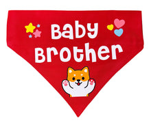 Load image into Gallery viewer, Baby Brother Dog Bandana for Rakhi, Baby Shower and Gifting (Red)