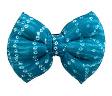 Load image into Gallery viewer, Bow Tie for Dogs: Bandhani Festive Bow for Pets (Blue)