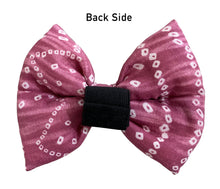 Load image into Gallery viewer, Bow Tie for Dogs: Bandhani Festive Bow for Pets (Mauve)