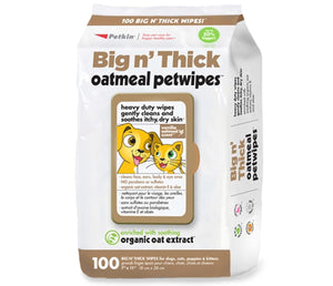 Big n Thick Oatmeal Petwipes (100 Wipes)