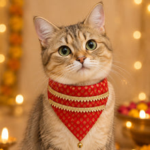 Load image into Gallery viewer, For The Fur Kids Festive Bandana for Cats