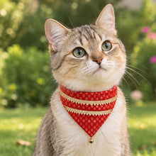 Load image into Gallery viewer, For The Fur Kids Festive Bandana for Cats
