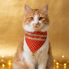 Load image into Gallery viewer, For The Fur Kids Festive Bandana for Cats