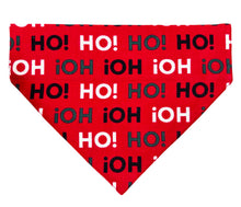 Load image into Gallery viewer, Christmas Dog Bandana: Ho Ho Ho Red Bandana for Pets