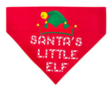 Load image into Gallery viewer, Santa&#39;s Little Elf Dog Bandana for Christmas