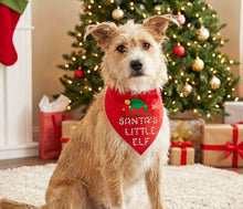 Load image into Gallery viewer, Santa&#39;s Little Elf Dog Bandana for Christmas