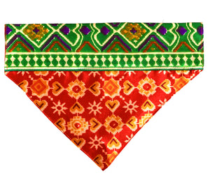 For The Fur Kids Dog Bandana for Special Occasions, Festivals, Weddings (Red)
