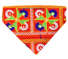 Load image into Gallery viewer, Gujarati Mirror Work Dog Bandana: Navratri and Diwali Pet Bandana