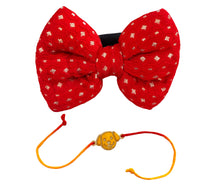Load image into Gallery viewer, Mini Rakhi Gift Box for Pets with Festive Bow Tie