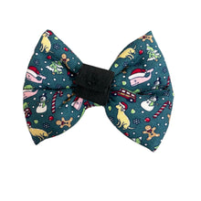 Load image into Gallery viewer, Holly Jolly Green Dog Bow for Christmas