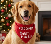 Load image into Gallery viewer, Dog Bandana for Christmas: Holiday Santa Paws Bandana for Pets