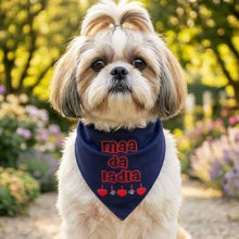 Load image into Gallery viewer, Dog Bandana: Maa da Ladla Bandana for Pets (Blue)