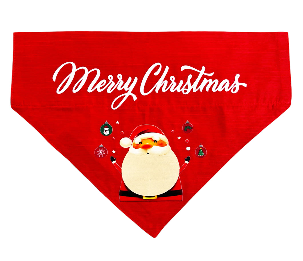 Classic Merry Christmas Bandana for Pets