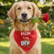 Load image into Gallery viewer, Dog Bandana: Mom is my BFF Bandana for Pets (Red)