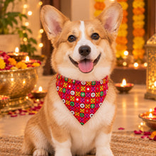 Load image into Gallery viewer, For The Fur Kids Navratri Mirror Work Dog Bandana (Multicolour)