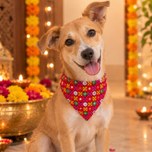 Load image into Gallery viewer, For The Fur Kids Navratri Mirror Work Dog Bandana (Multicolour)