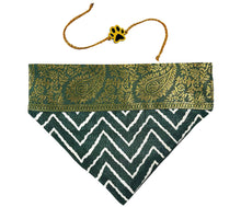 Load image into Gallery viewer, Festive Dog Bandana and Dog Rakhi Combo (Green)