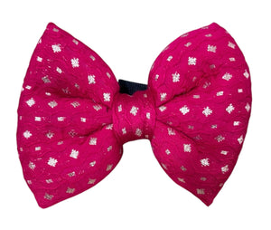 Bow Tie for Pets: Traditional Pink Dog Bow Tie for Weddings and Festivals (Pink)