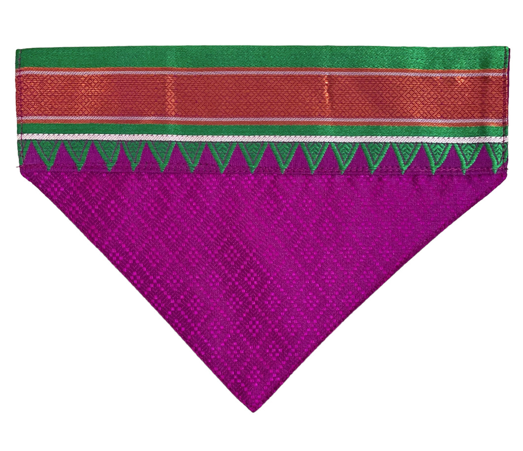 Indian Wear for Dogs: Traditional Khun Bandana for Pets (Purple)