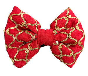 Traditional Bow Tie for Pets: Red Wedding and Festive Dog Bow