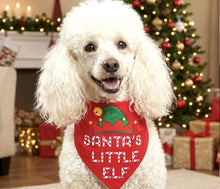 Load image into Gallery viewer, Santa&#39;s Little Elf Dog Bandana for Christmas