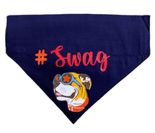 Load image into Gallery viewer, Dog Bandana: Swag Bandana for Pets (Blue)