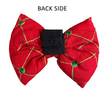 Load image into Gallery viewer, Traditional Dog Bow Tie with Embroidery Jaal: Pet Bow for Navratri, Diwali and Weddings