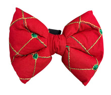 Load image into Gallery viewer, Traditional Dog Bow Tie with Embroidery Jaal: Pet Bow for Navratri, Diwali and Weddings