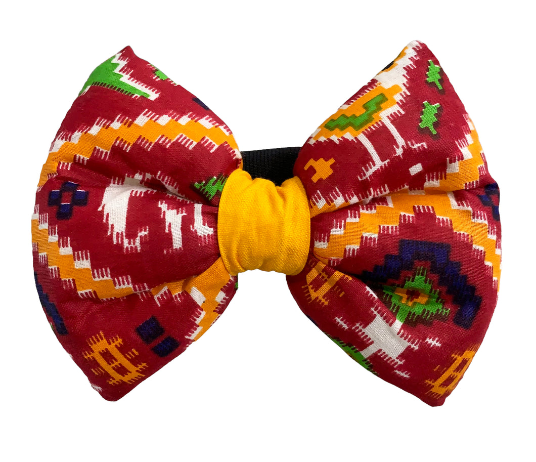 Bow Tie for Dogs: Traditional Patola Bow for Pets (Red)