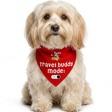 Load image into Gallery viewer, Dog Bandana: Travel Buddy Mode On (Red)