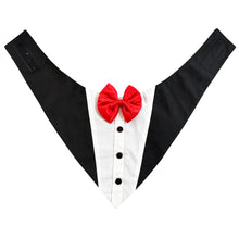 Load image into Gallery viewer, Tuxedo Bandana for Pets (with Velcro Strap)