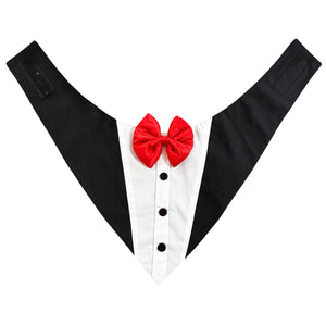 Tuxedo Bandana for Pets (with Velcro Strap)