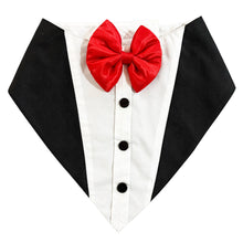 Load image into Gallery viewer, Tuxedo Bandana for Pets (with Velcro Strap)