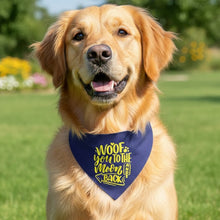 Load image into Gallery viewer, Dog Bandana: Woof You to the Moon and Back Quirky Bandana for Dogs (Blue)