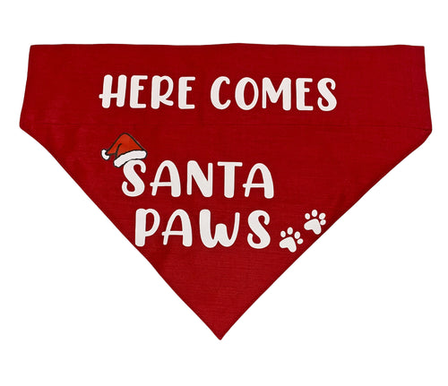 Dog Bandana for Christmas: Holiday Santa Paws Bandana for Pets