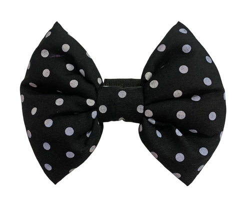 Bow Ties for Dogs: Black & White Polka Dots