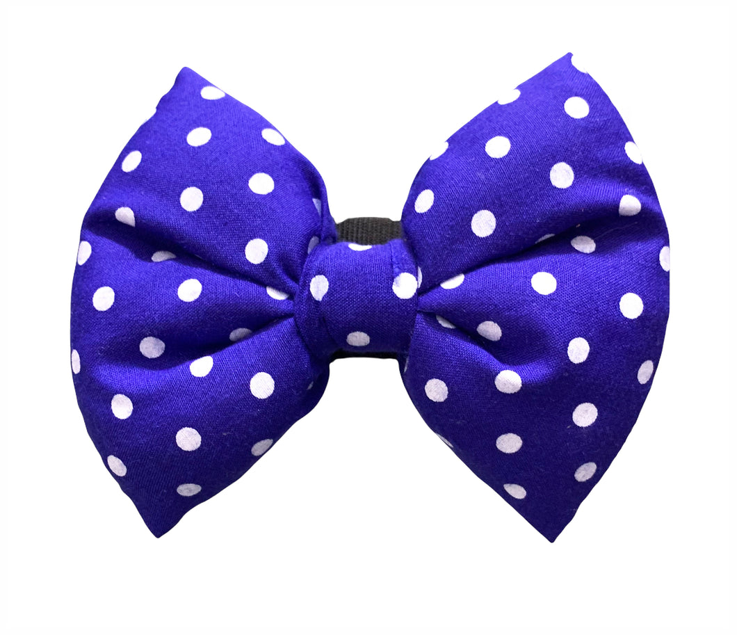 Bow Ties for Dogs: Gentleman Dog Bow with Blue Polka Dots