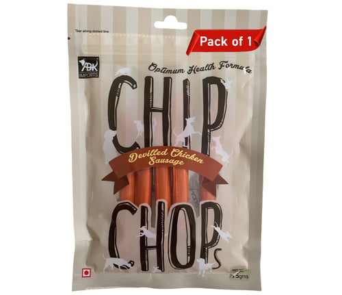 Dog Treats: Chip Chops Devilled Chicken Sausage (75 grams)